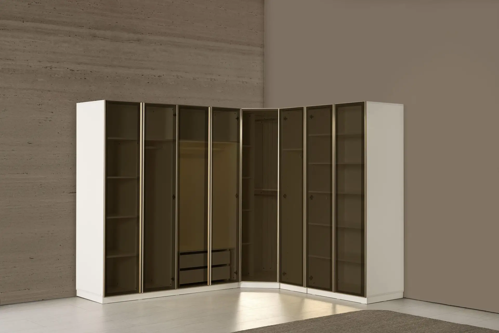 ROZA KÖŞE * MDF DOLAP 8 KAPAK ÖLÇÜSÜ 245*205