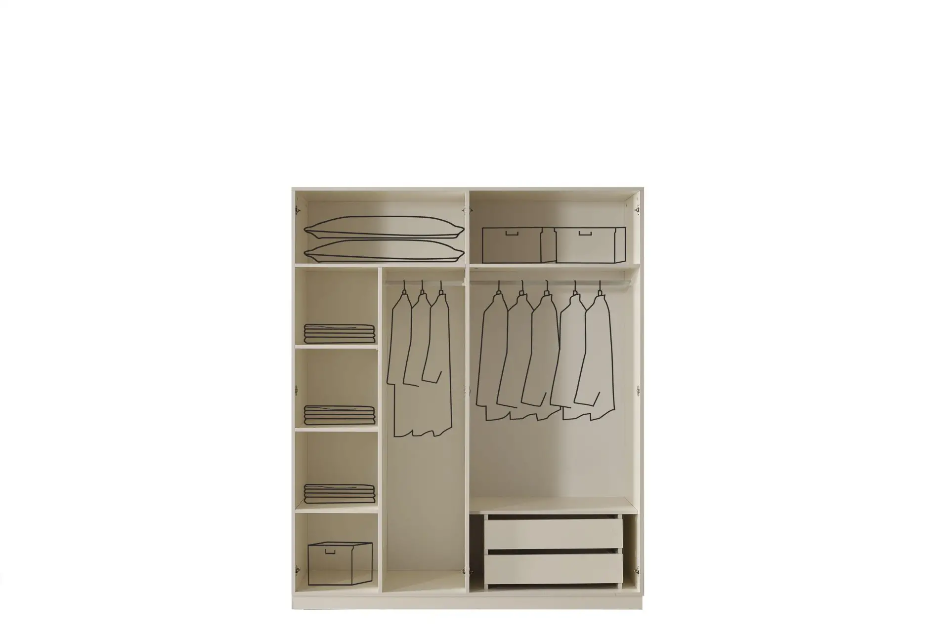 ROZA KÖŞE * MDF DOLAP 8 KAPAK ÖLÇÜSÜ 245*205