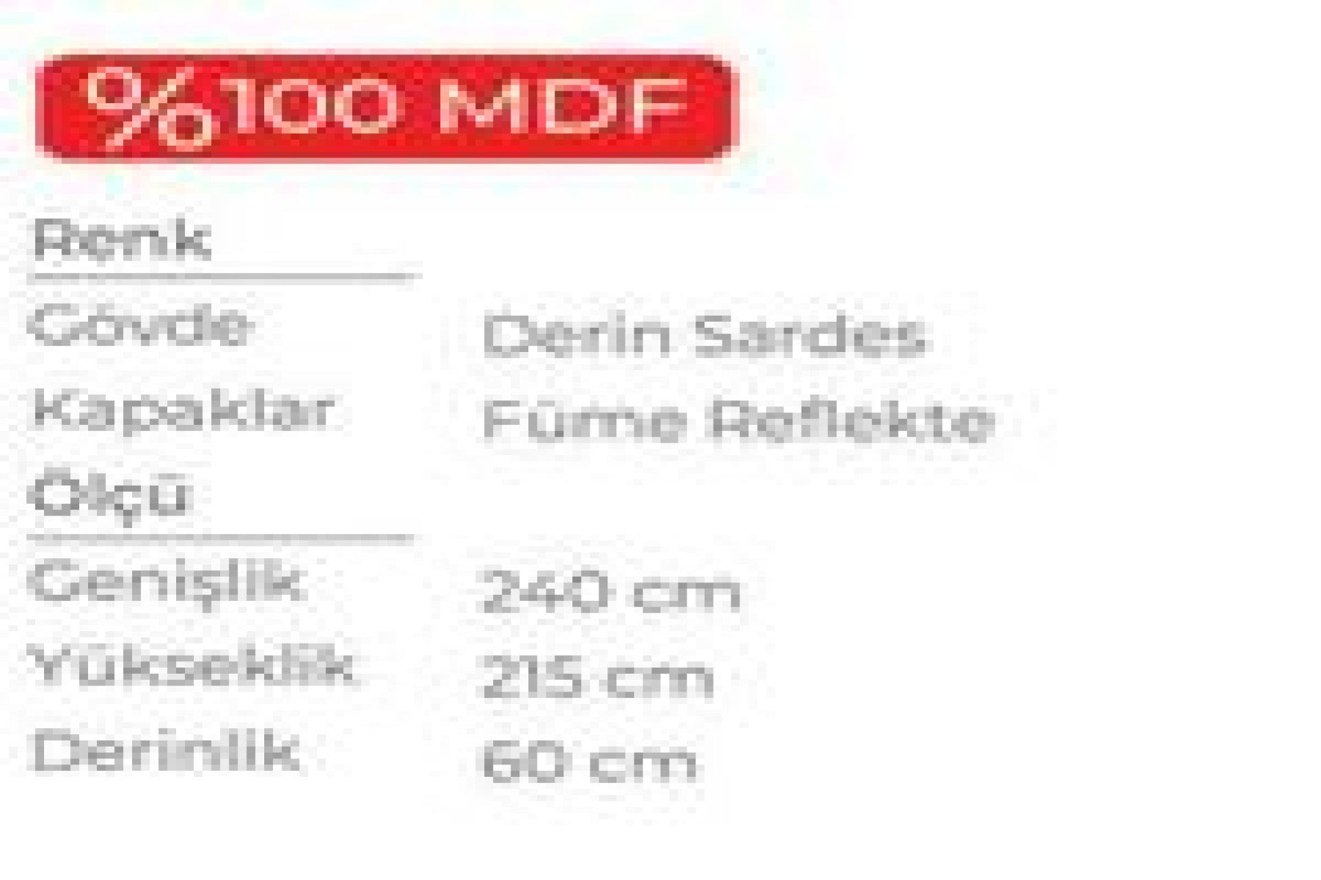 İSTANBUL MDF 6 KAPI DOLAP