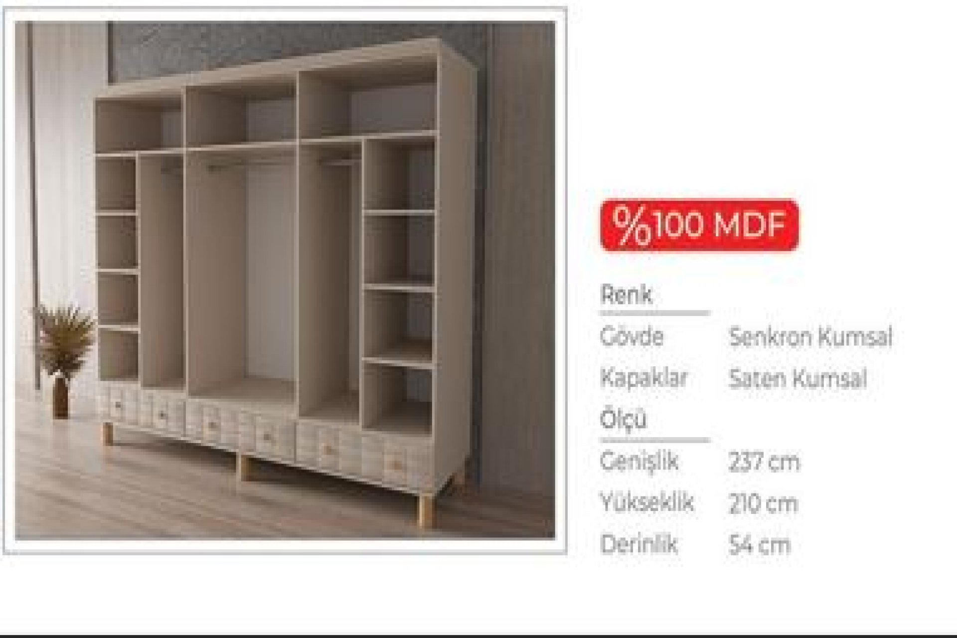 MDF 6 KAPI DOLAP *ANKARA*İZMİR*BURSA *ANTEP *MANİSA*ANTALYA