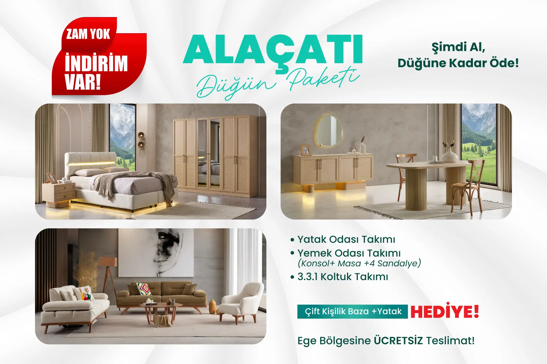 Alaçatı Düğün Paketi *MDF