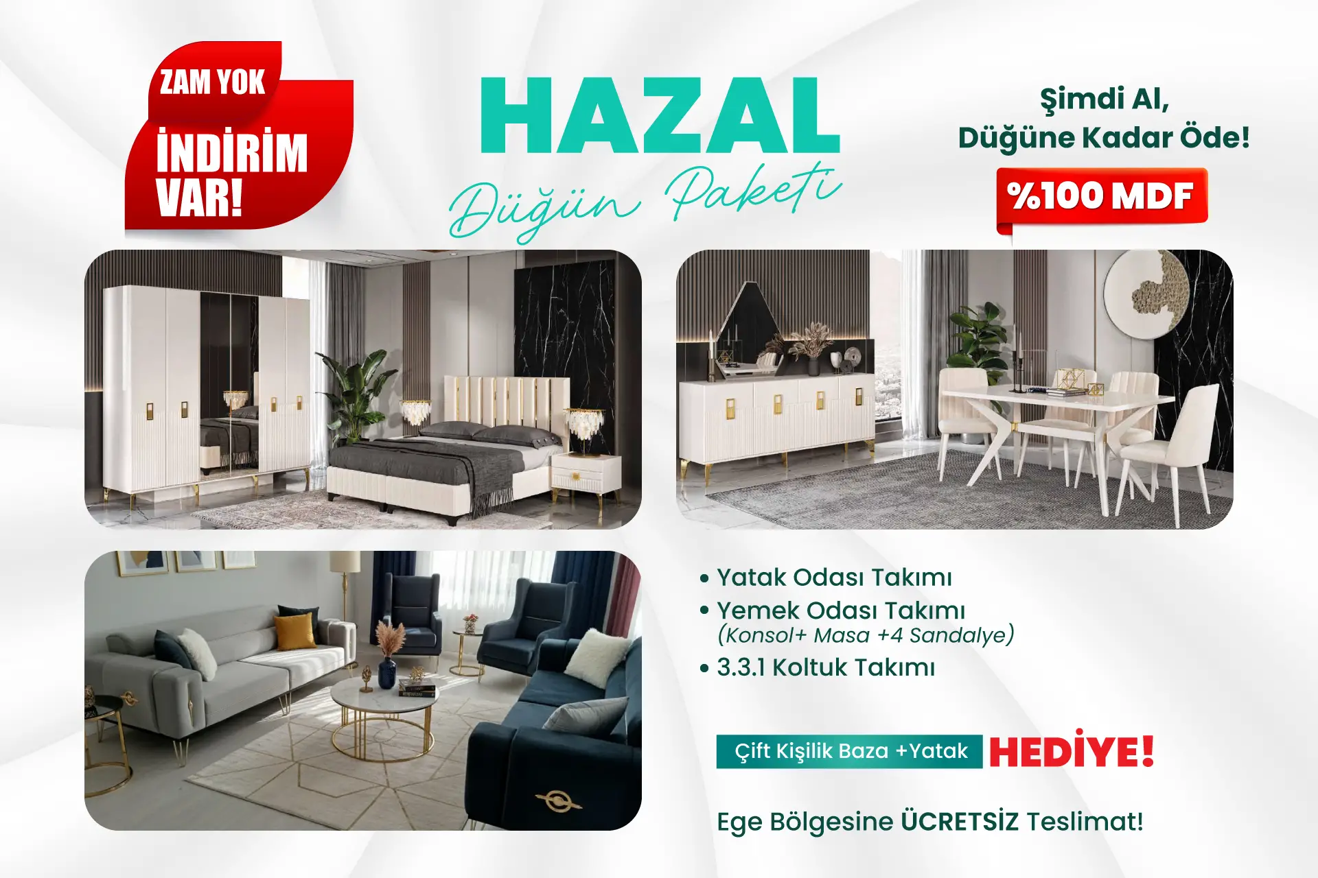 Hazal Düğün Paketi *TEŞHİRDEN SON PAKET