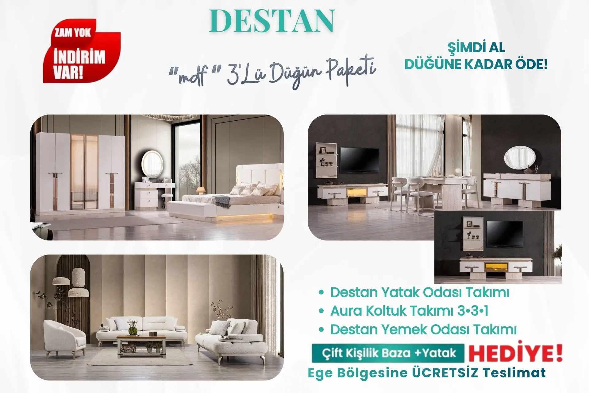 DESTAN DÜĞÜN PAKETİ *MDF