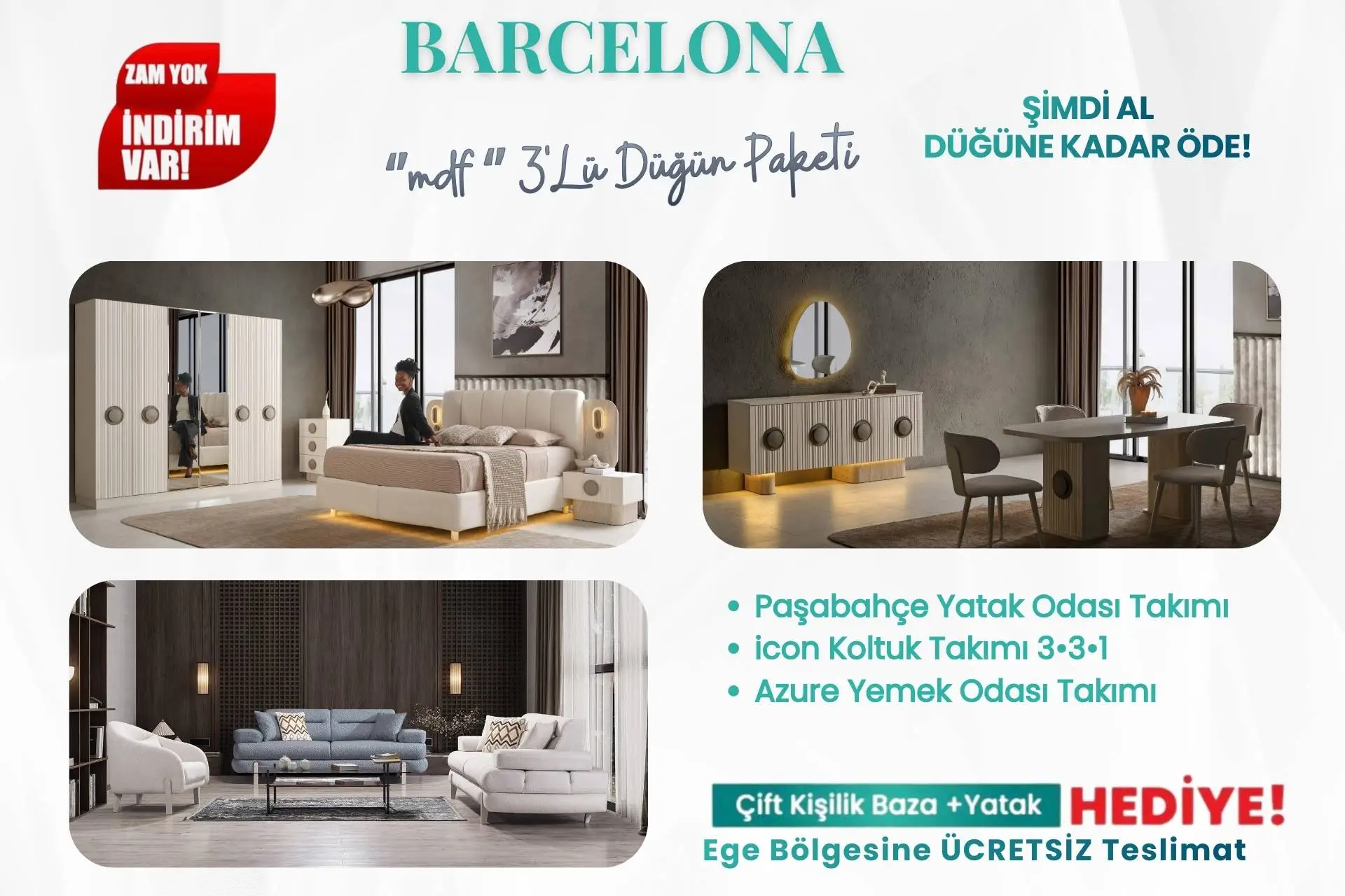 BARCELONA DÜĞÜN PAKETİ* MDF